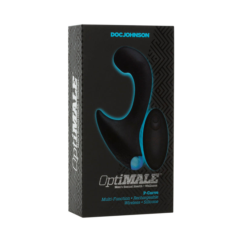 OptiMALE Vibrating P-Massager with Wireless Remote Black