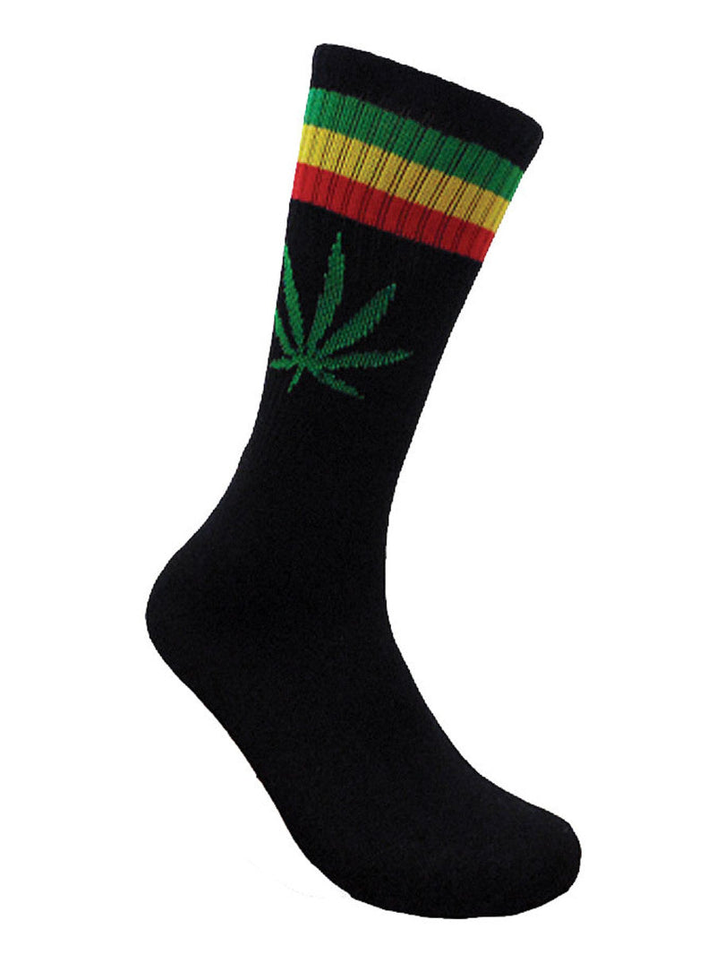 1 Pair - Leaf Republic Socks - Rasta Stripes - Headshop.com