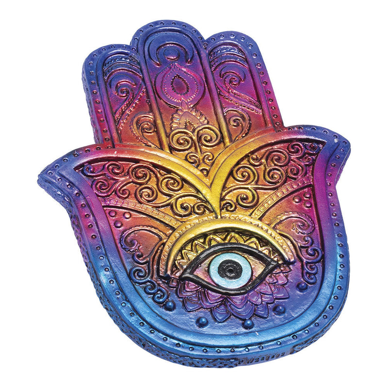 Fujima Hamsa Hand Flat Incense Burner - 6" - Headshop.com