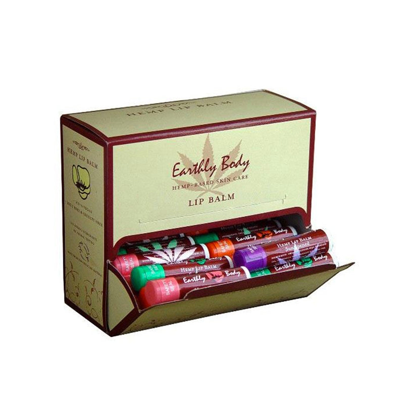 Earthly Body Hemp Lip Balm Display 48pc - Headshop.com