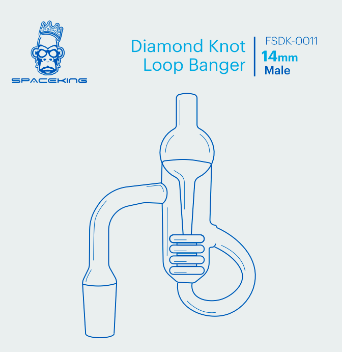 Space King Diamond Knot Loop Banger Kit (Gray) - Headshop.com