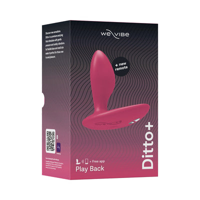 We-Vibe Ditto+ Rechargeable Remote-Controlled Silicone Vibrating Anal Plug Cosmic Pink