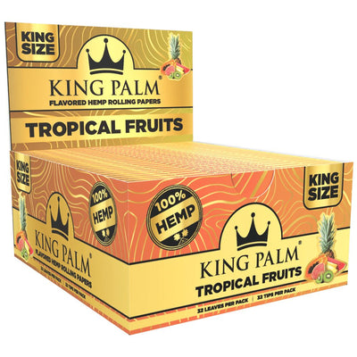 King Palm Flavored Hemp Papers & Tips | 32pc | King Size | 22pk Display - Headshop.com