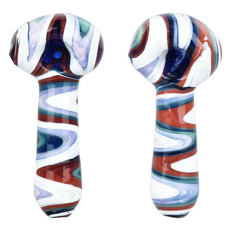 Wiggity Wag Glass Spoon Pipe - 4.5" / Colors Vary - Headshop.com