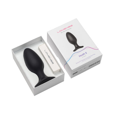 Lovense Hush 2 Bluetooth Remote-Controlled Vibrating Butt Plug L 2.25 in.