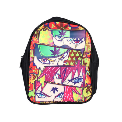 Dabtized Smoker Anime Backpack & Zipper Pouch | 3pc Set | 14" x 16.5"