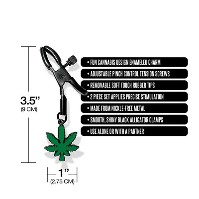 Stoner Vibes Chronic Collection Adjustable Nipple Clamps - Headshop.com