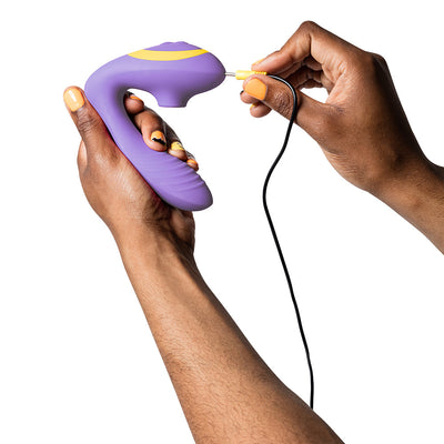 ROMP Reverb Rechargeable Silicone Clitoral and G-Spot Stimulator Purple