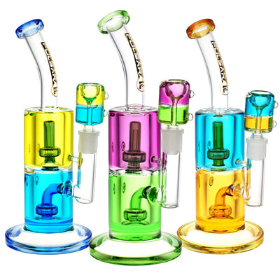 Pulsar Bicolor Glycerin Chugger Water Pipe | 9.75" | 14mm F - Headshop.com