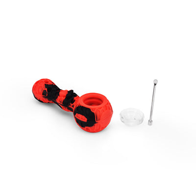 Ritual - 4'' Silicone Spoon Pipe - Red & Black - Headshop.com