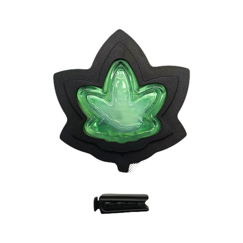 12PC DISP - Hemp Leaf Vent Clip Car Air Freshener - 2.5"x2.5"/Asst Fragrances - Headshop.com