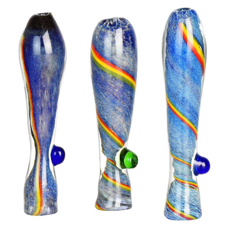 Rasta Waterfall Glass Taster w/ Marble - 3.5" / Colors Vary - Headshop.com