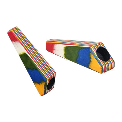 Rainbow Wooden Hand Pipe - 3" 25ct - Headshop.com