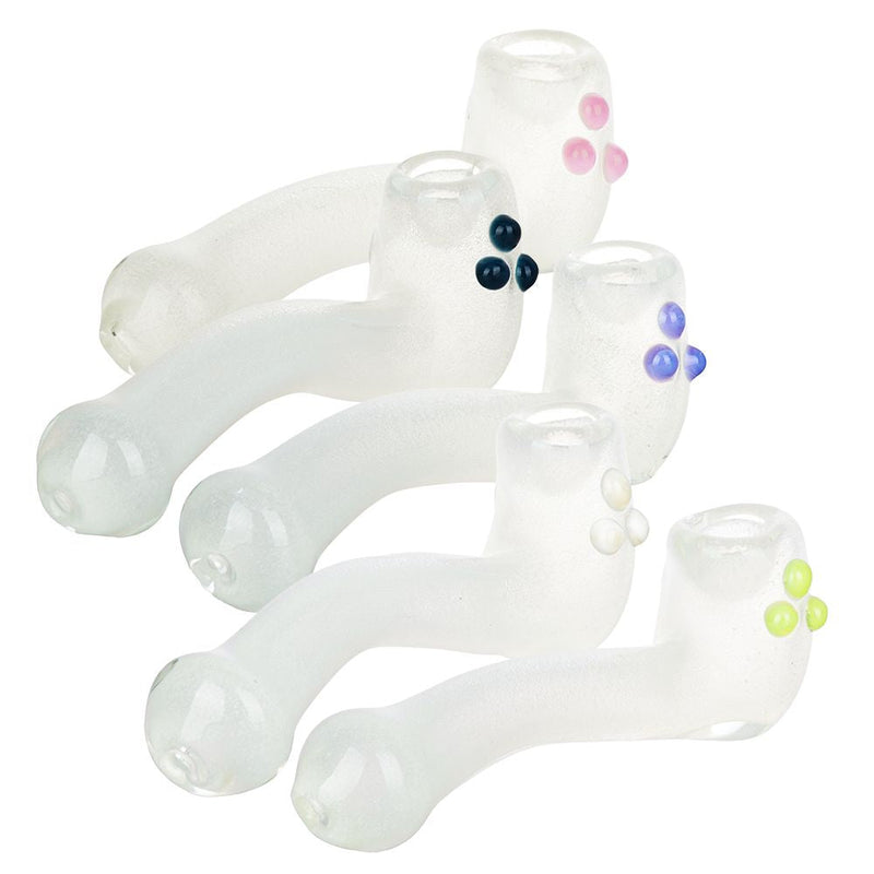 Shine From Within Glow In The Dark Glass Sherlock Pipe - 5.75" / Colors Vary - Headshop.com