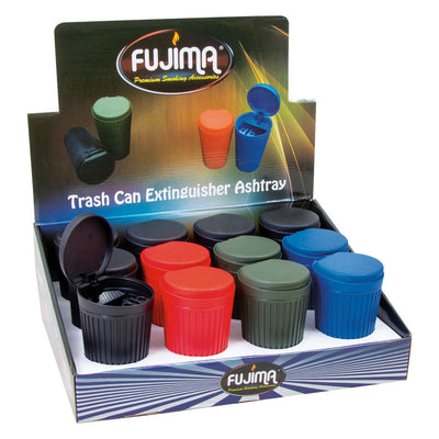 Fujima Trash Can Extinguisher Ashtray - 3"/Asst - 12PC DISP - Headshop.com