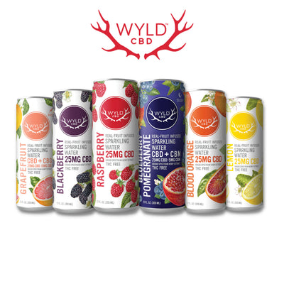 WYLD Real Fruit Infused CBD Sparkling Water 12oz - Headshop.com