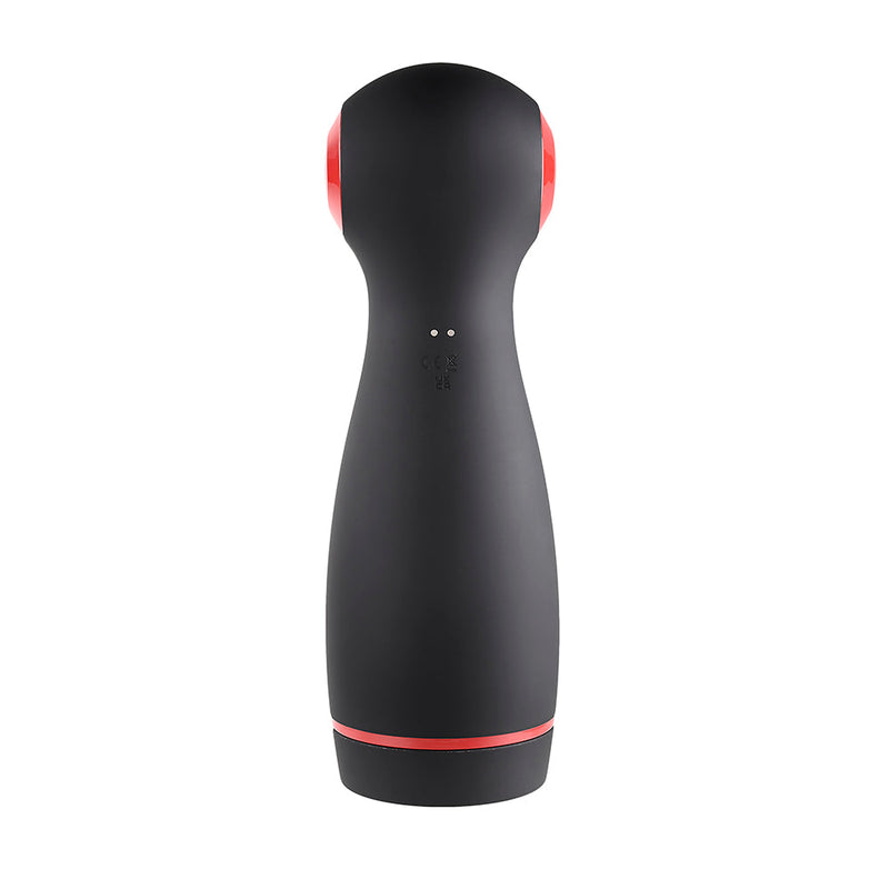 Zero Tolerance Tight Squeeze Rechargeable Vibrating Squeezing Talking Stroker TPE Black/Red