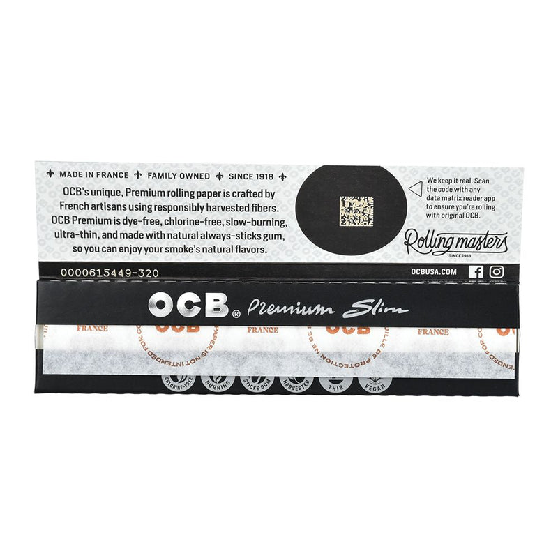 24pc Display - OCB Premium Slim Rolling Papers - Headshop.com