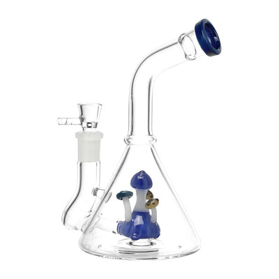 A Shroom Above Conical Glass Water Pipe - 7" / 14mm F / Colors Vary - Headshop.com