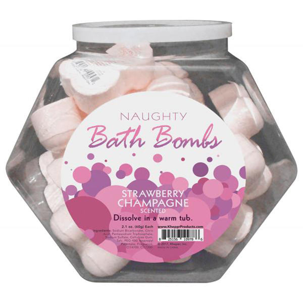 Naughty Strawberry Champagne Bath Bombs (24pk)