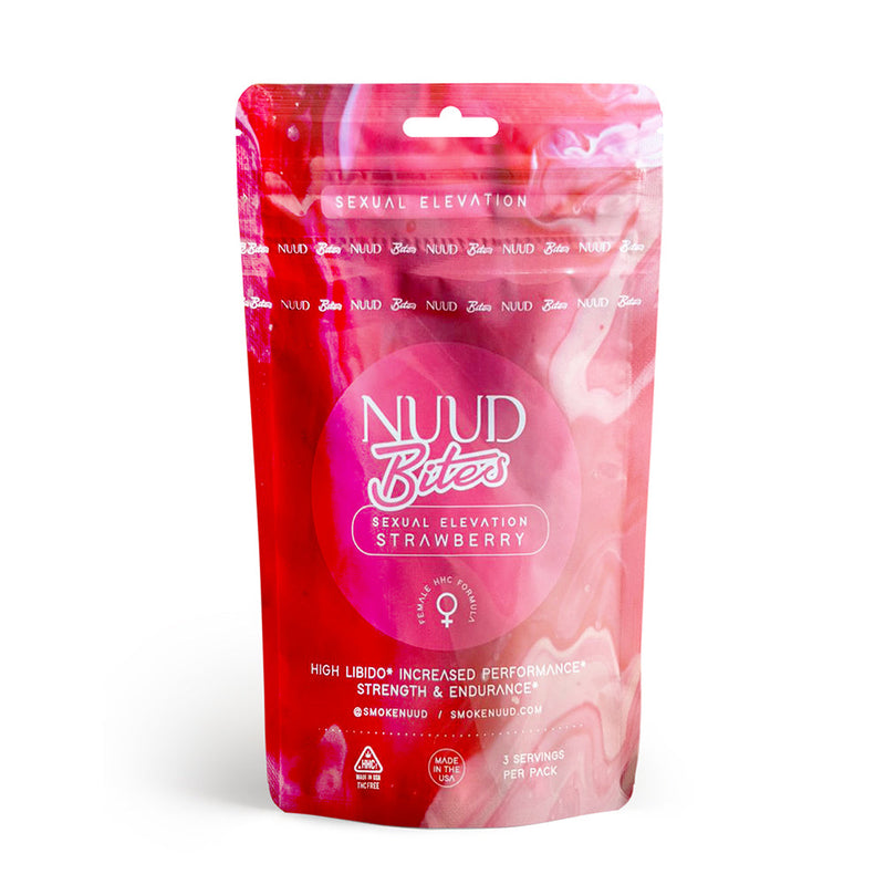 NUUD BITES Female Aphrodisiac Gummies Strawberry - Headshop.com