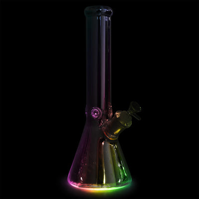 Space Party Beaker Water Pipe w/ LED Light - 14" / 14mm F - Headshop.com