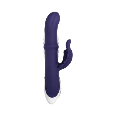 Evolved Put A Ring On It Rechargeable Silicone Dual Stimulator Blue