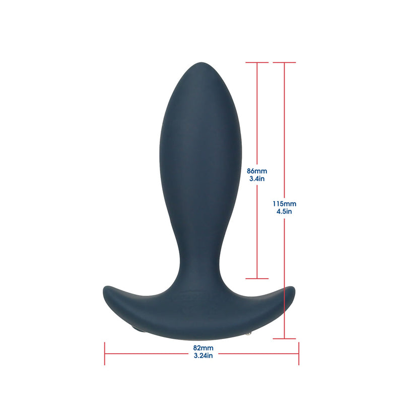 Lux Active Throb 4.5 in. Anal Pulsating Silicone Massager Black