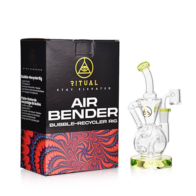 Ritual Smoke - Air Bender Bubble-Cycler Concentrate Rig - Lime Green - Headshop.com