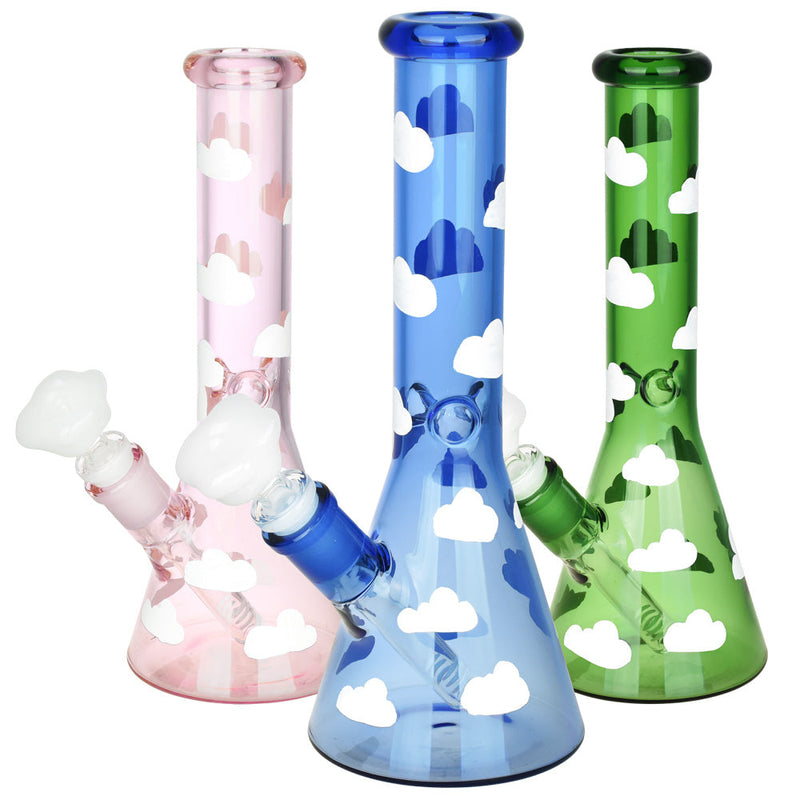 Up in the Clouds Beaker Water Pipe - 10" / 14mm F / Colors Vary - Headshop.com