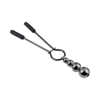 Selopa Beaded Nipple Clamps Stainless Steel Black Chrome