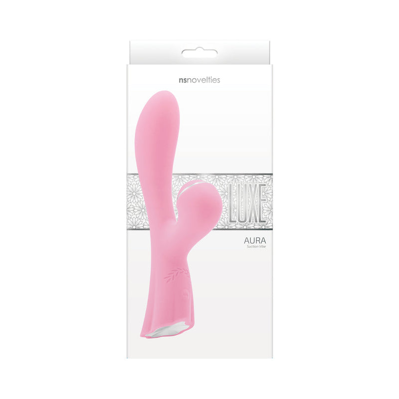 Luxe Aura Rechargeable Suction Vibe Pink