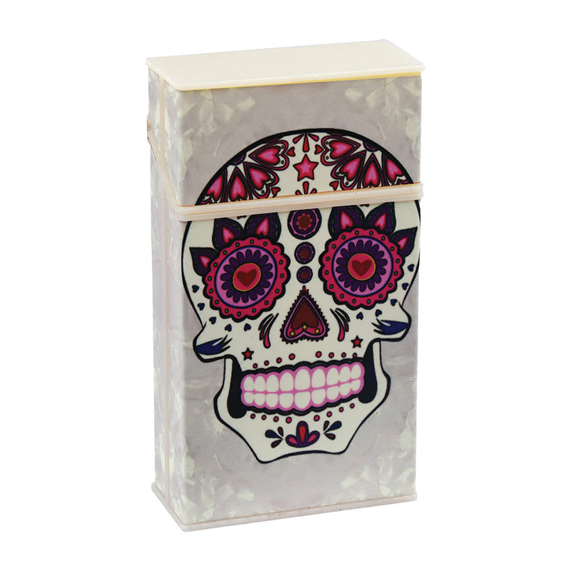 12PC DISP - Fujima Skulls & Leaves Cigarette Case - 100s/Asst - Headshop.com