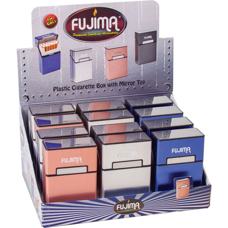 12PC DISP - Fujima Cigarette Case Mirror Top Kingsize - Assorted - Headshop.com