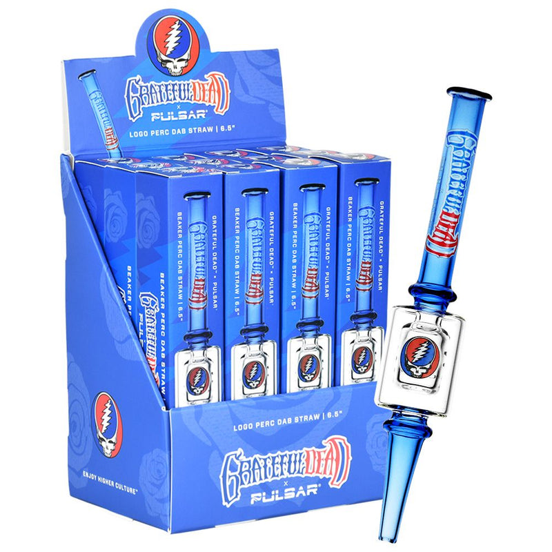 Grateful Dead x Pulsar Steal Your Face Dab Straw | 6.5" - Headshop.com