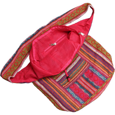 Threadheads Aztec Patchwork Shoulder Sling Bag - 14"x16" / Colors Vary