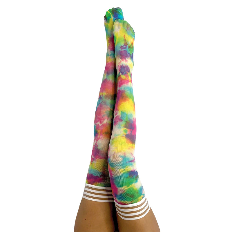 Kixies Gilly Rainbow Tie-Dye Thigh-High Size A - Headshop.com