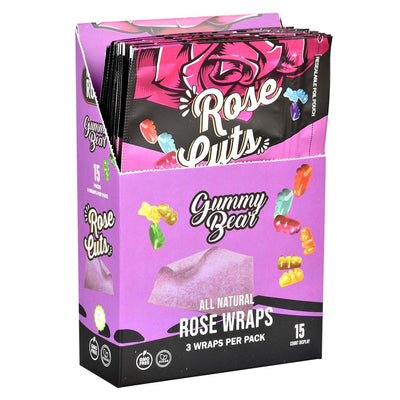 Rose Cuts Purple Rose Wraps | 3pc | 15pk Display - Headshop.com