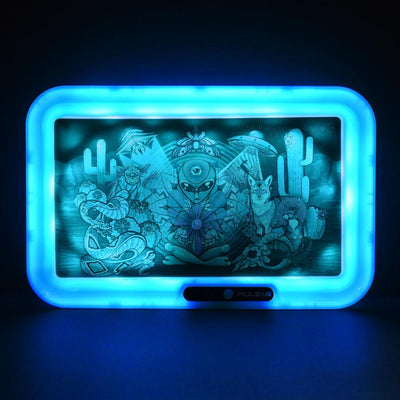 Pulsar Psychedelic Desert Glow LED Rolling Tray - Headshop.com