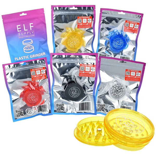 ELF Supply Plastic Grinder - 2" / 2pc / 6CT BOX