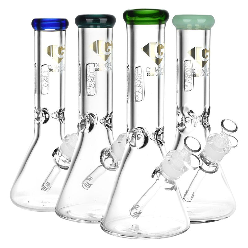 Diamond Glass American Made Beaker Bong - 11.75" / 14mm F