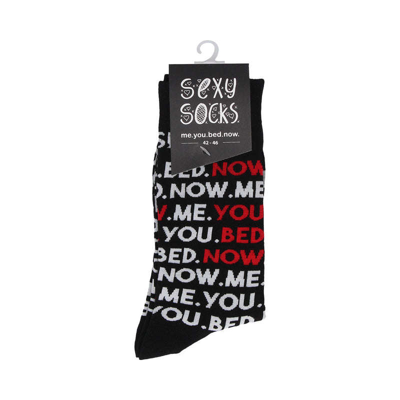 Shots Sexy Socks Me.You.Bed.Now. M/L - Headshop.com