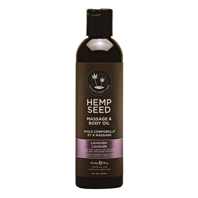 Earthly Body Hemp Seed Massage Oil Lavender 8 oz.