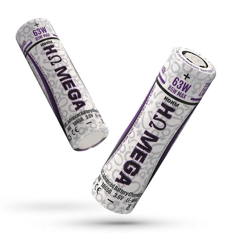 Hohm Mega 18650 Rechargeable Batteries 2 qty - Headshop.com