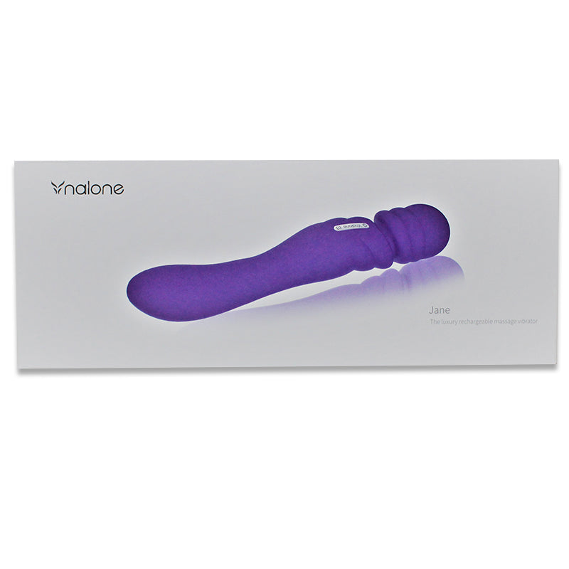 Nalone Jane Rechargeable Silicone Dual Ended Wand Vibrator Purple