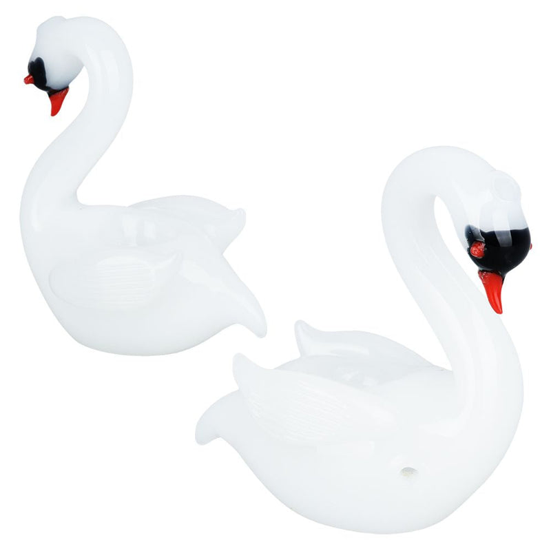 White Swan Glass Hand Pipe - 3" - Headshop.com