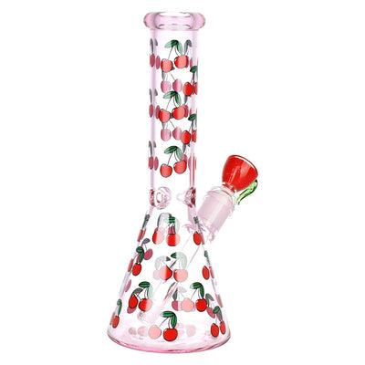 Life Is A Bowl Of Cherries Beaker Water Pipe | 10" | 14mm F - Headshop.com