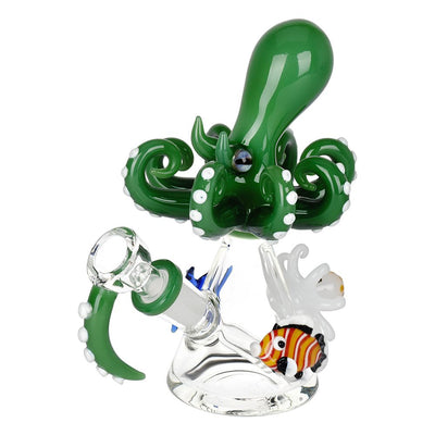 Octopus Reef Glass Water Pipe - 5.75" / Colors Vary