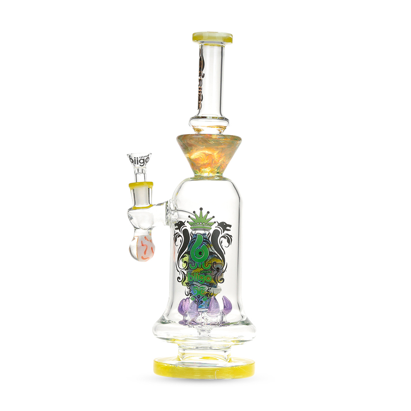 Lookah Glass 13.5" Mouth Eye Angled Water Pipe - Headshop.com