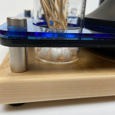 Mini Puffco Dab Rig Station Cleaning Organizer ~ Holds Charger Dock and Hot Knife ~ 8x7, Midnight Blue, Maple ~ for Cannabis Vaporizer - Headshop.com